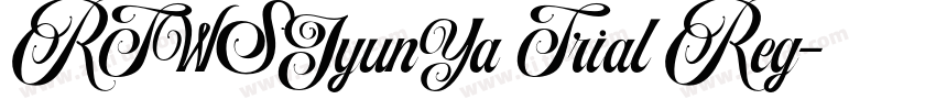 RTWSJyunYa Trial Reg字体转换
